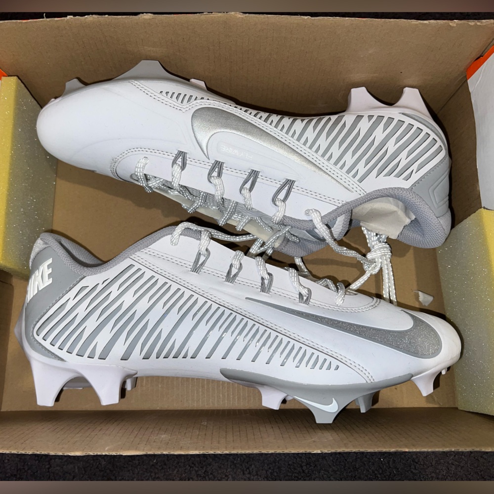 Nike Vapor Edge 360 VC Chrome White Football Cleats No Lid DO6294-100
